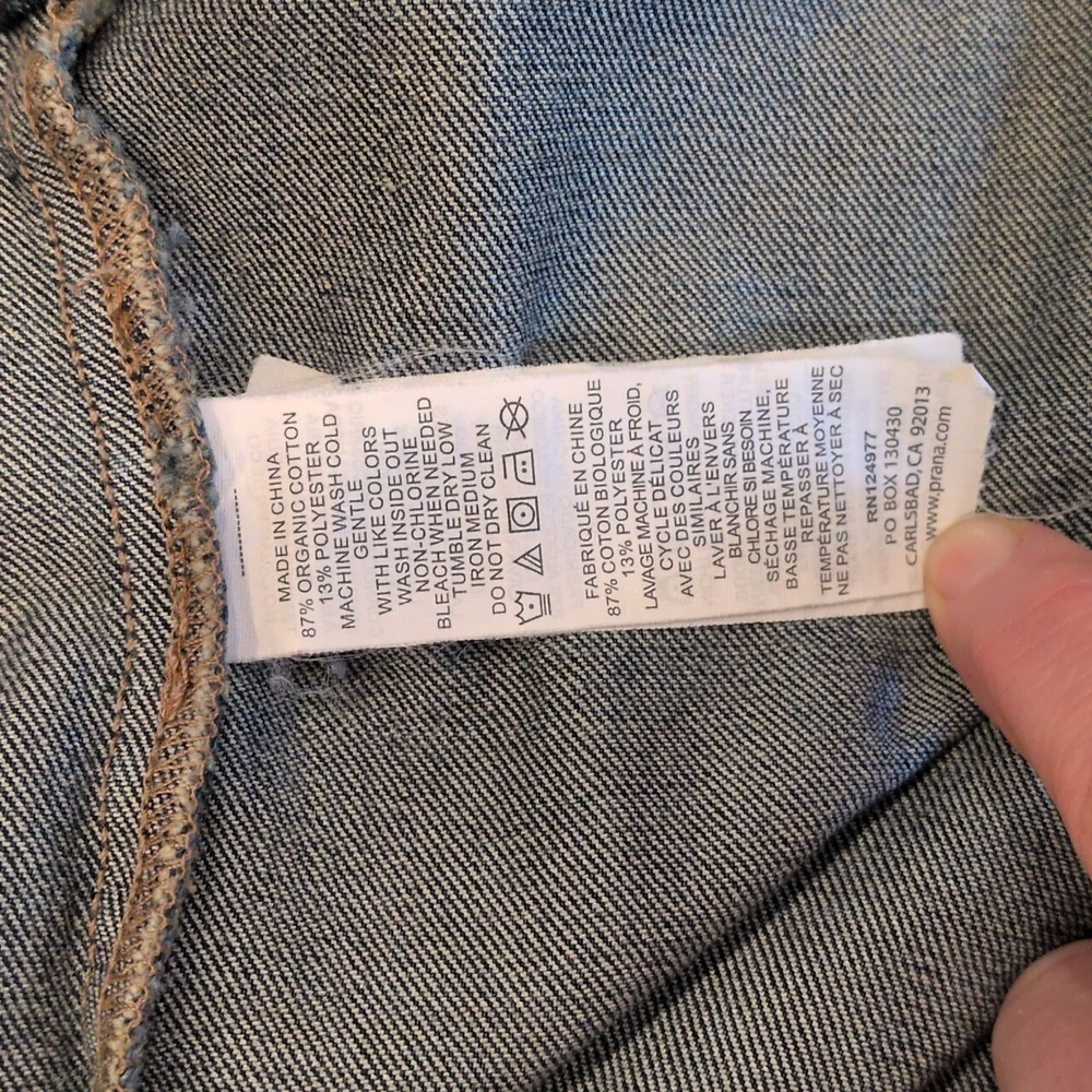 Prana Distressed Blue Jean Jacket - Picture 10 of 14